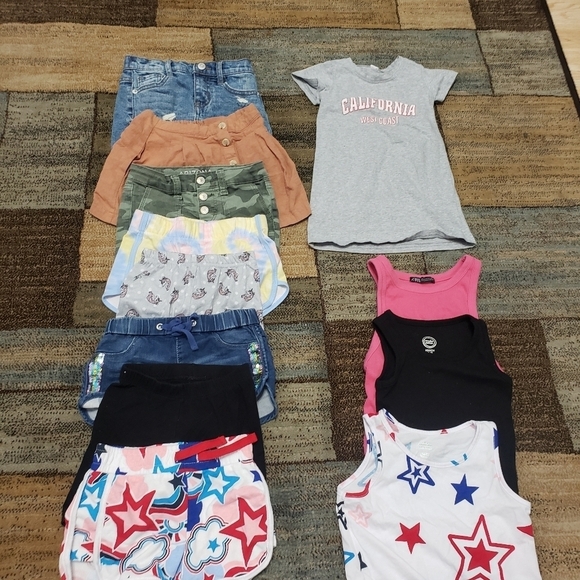 Girls size 4 summer clothing bundle of 16 mostly shorts - Picture 3 of 9